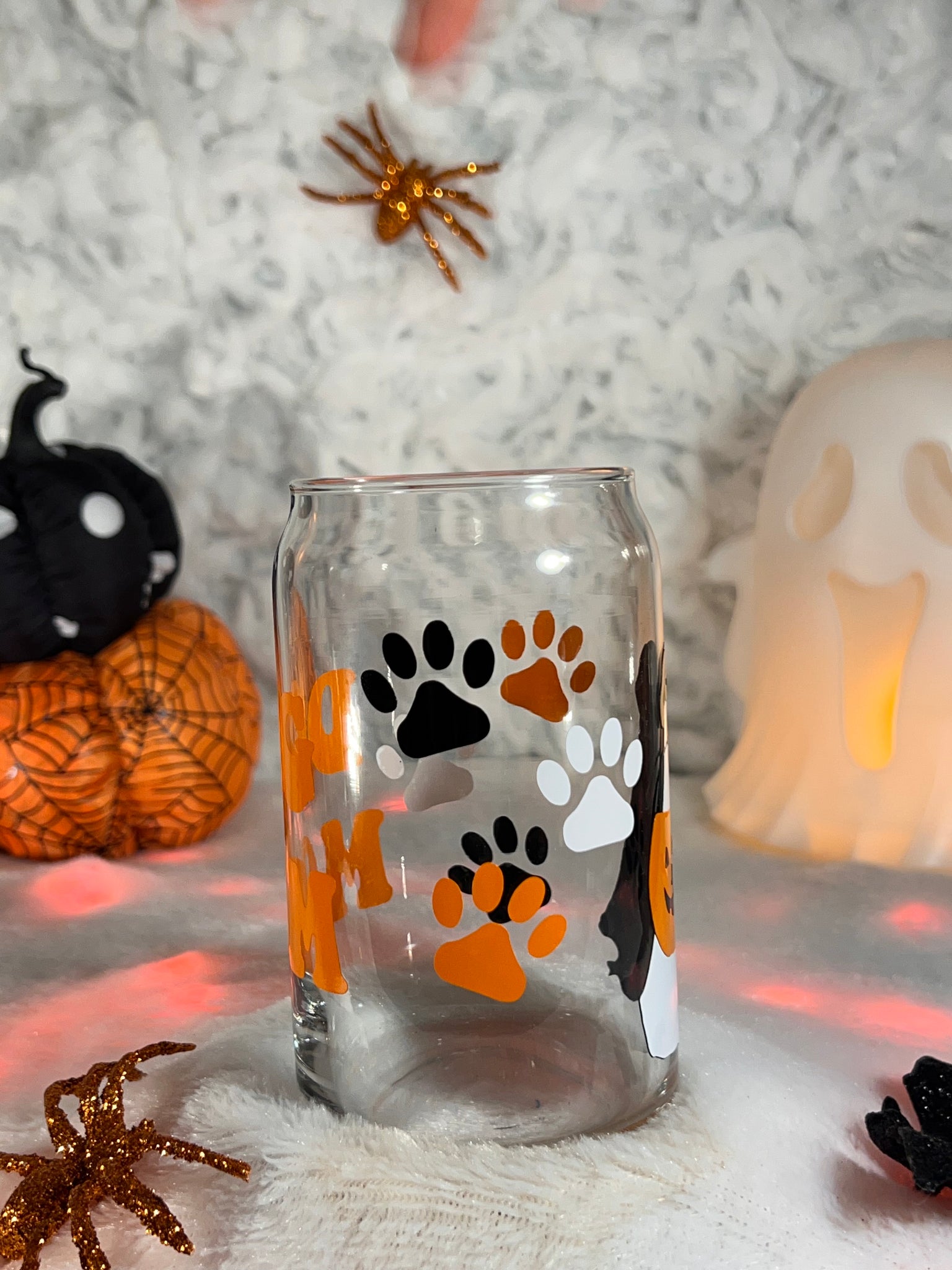 Dog Mom Ghost Coffee Glass - HPK Personalized Products