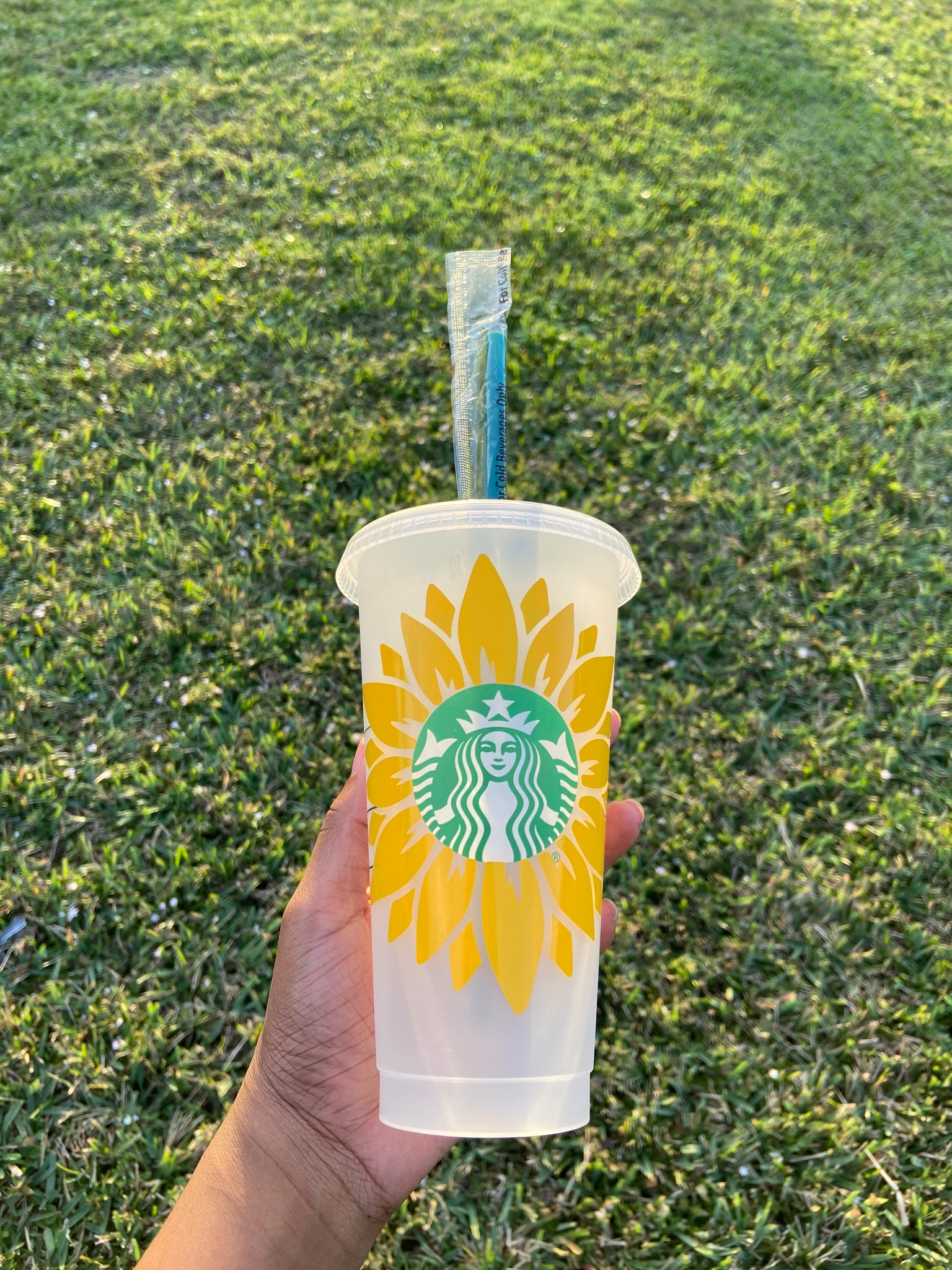 Yellow Sunflower Starbucks Cold Cup - HPK Personalized Products and more