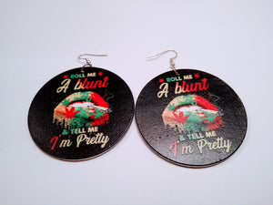 Roll Me A Blunt hook earrings - HPK Personalized Products and more