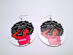 Handmade"I Am Her " earrings - HPK Personalized Products and more