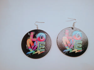 Handmade hook"Love" earrings - HPK Personalized Products and more