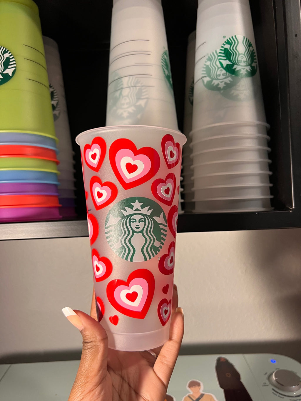 Valentine's Groovy Hearts Starbucks Cup - HPK Personalized Products and more
