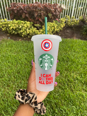 Captain America Starbucks Cold Cup - HPK Personalized Products and more