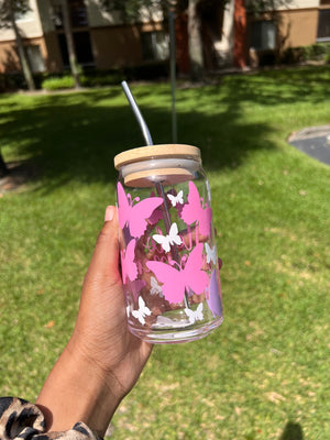 Summer Butterfly Coffee Glass - HPK Personalized Products and more