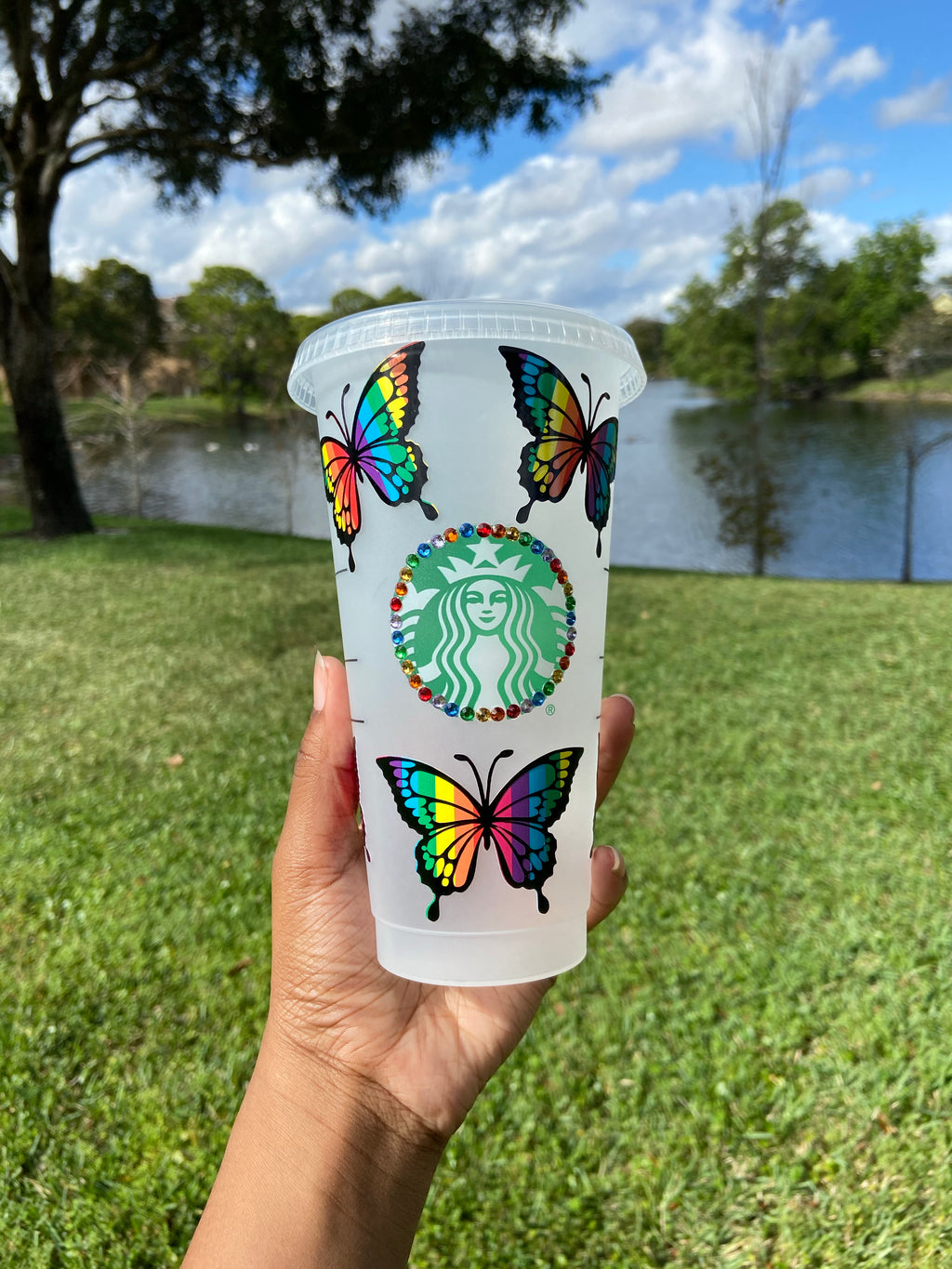 Rainbow Pride Butterfly Cold Cup - HPK Personalized Products and more