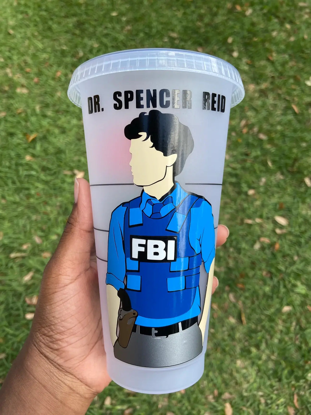 Spencer Reid from Criminal Minds starbucks cup aka Matthew Gray Gubler