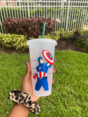 Captain America Starbucks Cold Cup - HPK Personalized Products and more