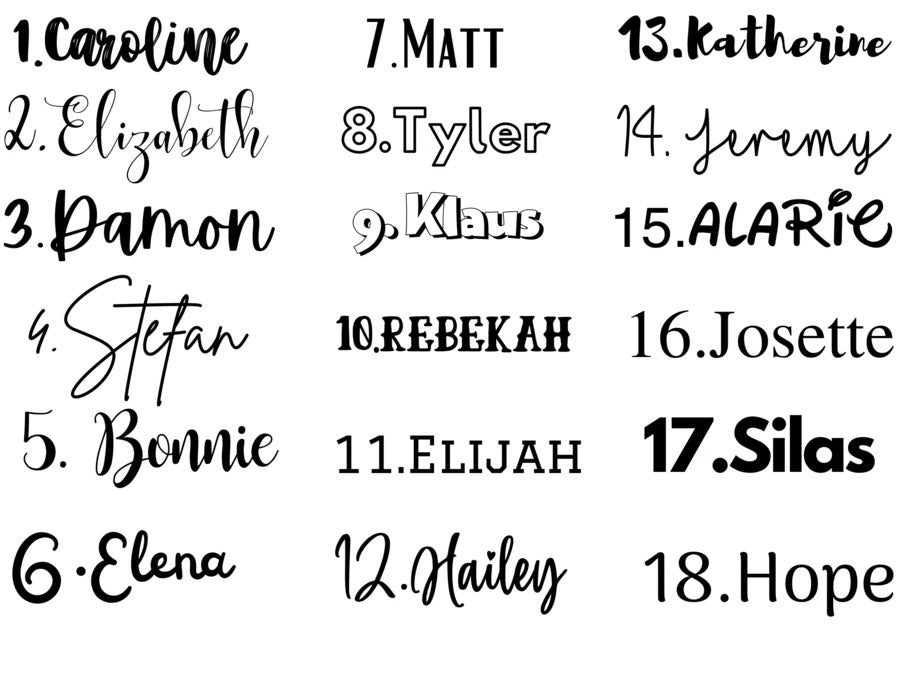 Name Decals - HPK Personalized Products and more