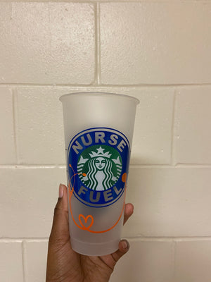 Nurse Fuel Starbucks Cup Personalized with School Colors - HPK Personalized Products and more