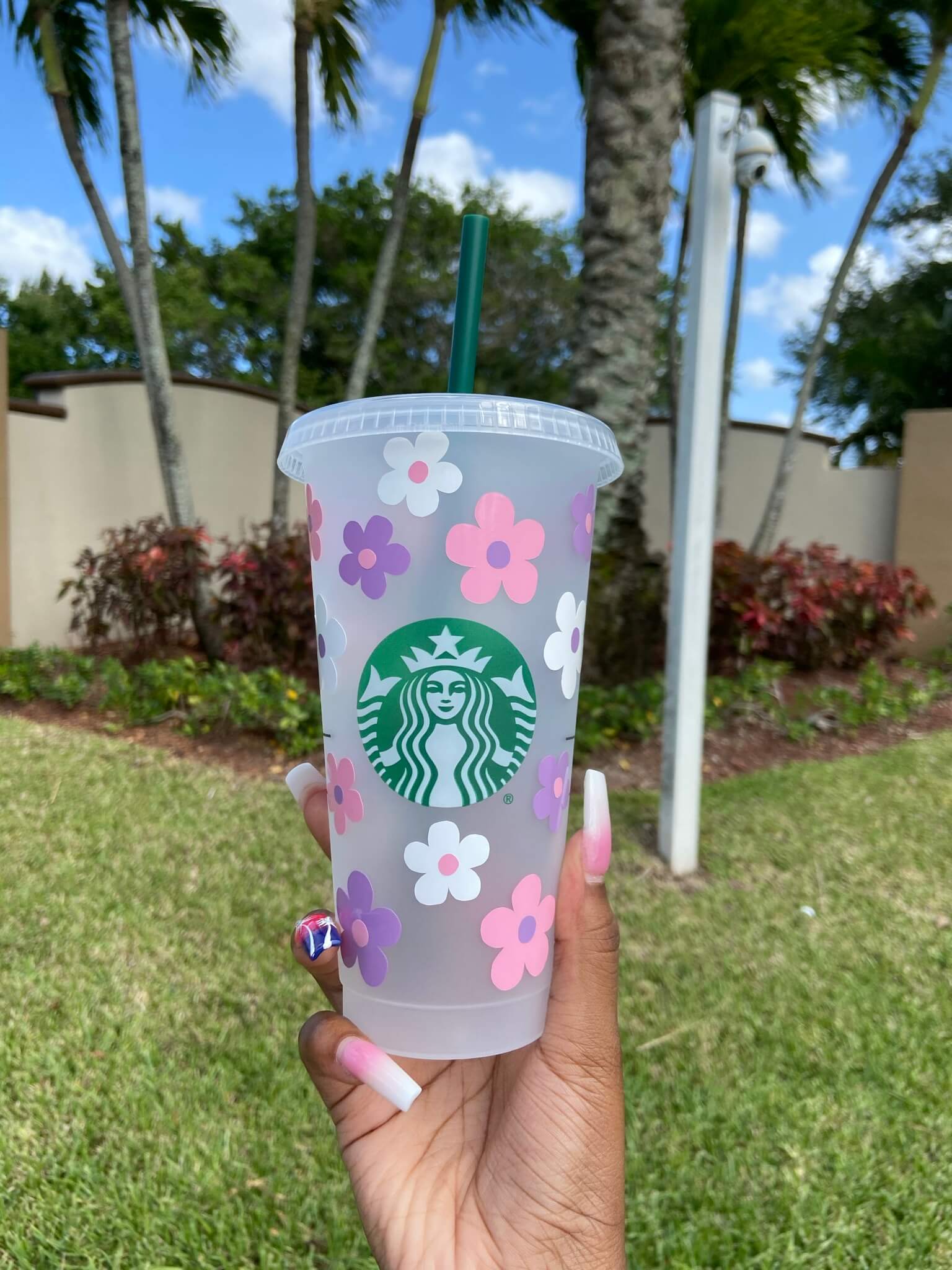 Summer Flowers Starbucks Cold Cup