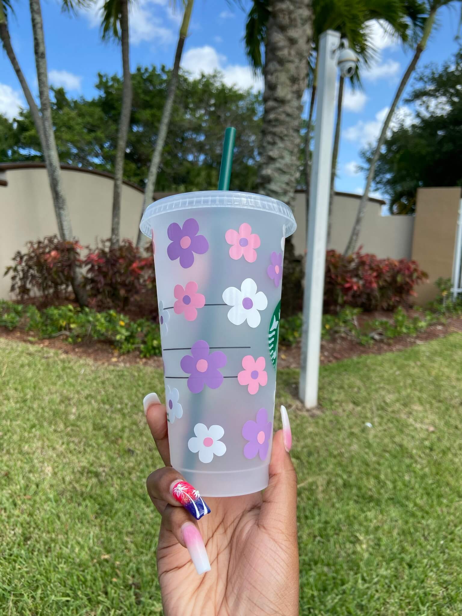 Summer Flowers Starbucks Cold Cup - HPK Personalized Products and more