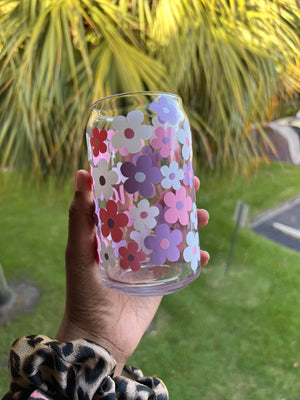 Summer Flowers Coffee Glasses - HPK Personalized Products and more