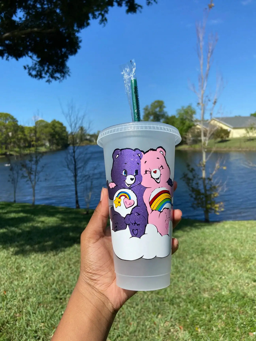 Harmony Bear and Cheer Care Bear Inspired Cup - HPK Personalized Products and more