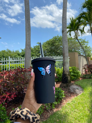 Holographic Butterfly Matte Tumbler - HPK Personalized Products and more