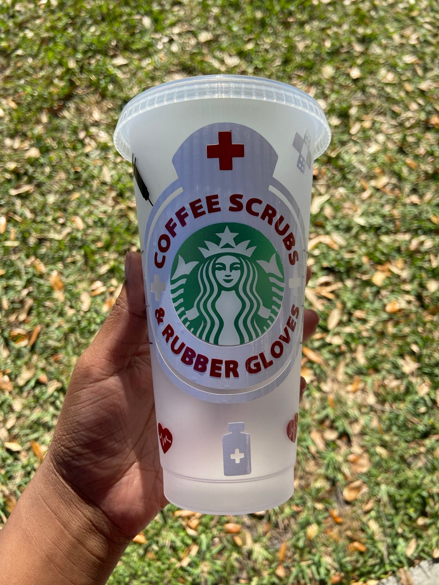 Coffee, Scrubs, and Rubber Gloves Cold Cup - HPK Personalized Products and more